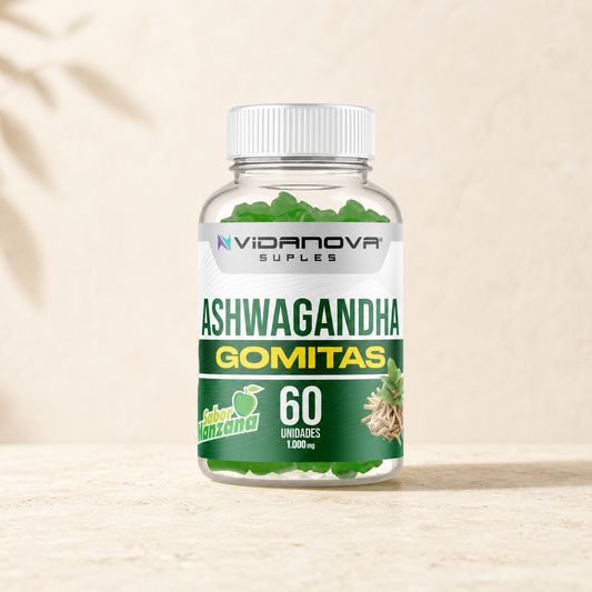 Gomitas de Ashwagandha 1000mg, envase de 60 unidades, Almelí Wellness