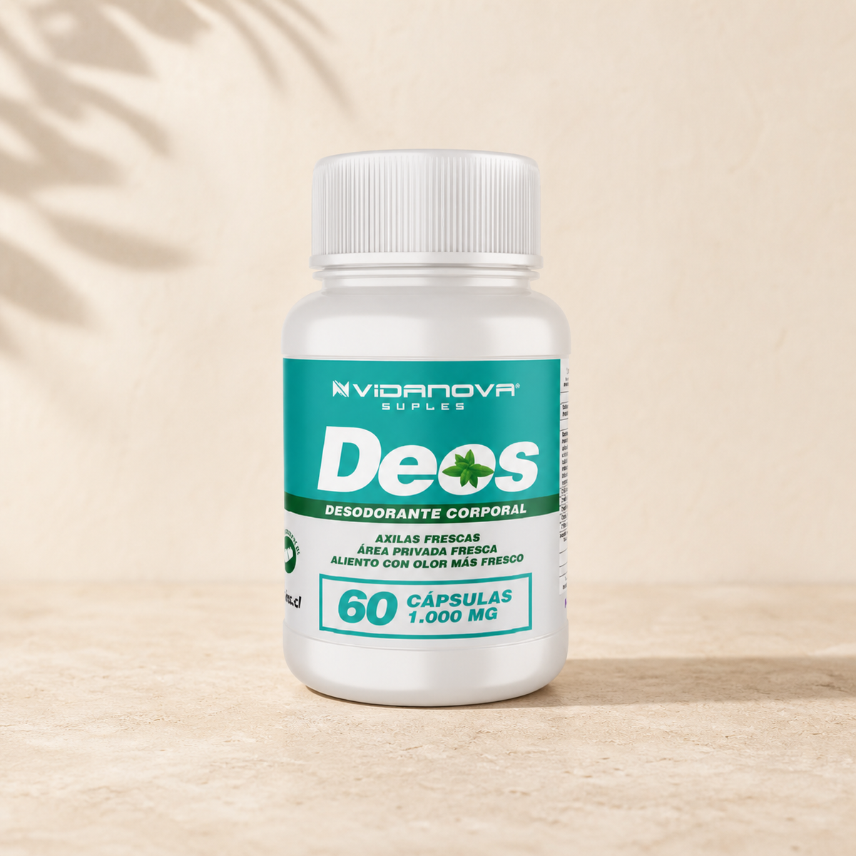 Deos, cápsulas con clorofila y menta, envase de 60 cápsulas, Almelí Wellness