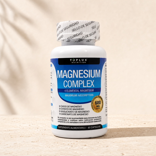 Magnesio Complex 600mg, fórmula multifuente, Almelí Wellness