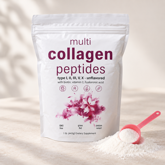 Multi Collagen 5X - 5 tipos de colágeno + Biotina + Vitamina C + Ácido Hialurónico