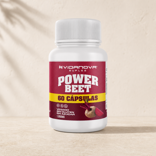 Remolacha concentrada 1000mg, envase de 60 cápsulas, Almelí Wellness
