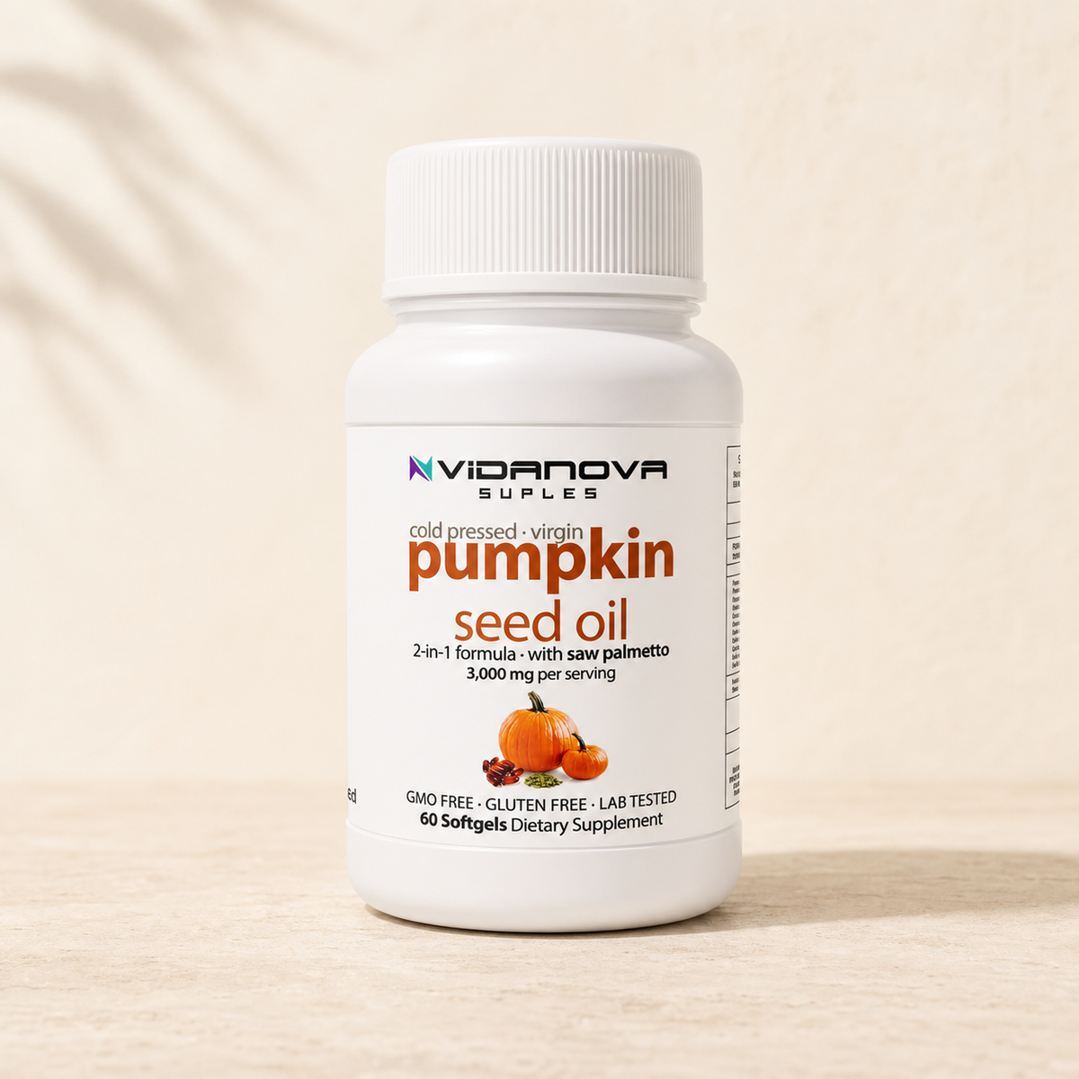 Aceite de semilla de calabaza, envase de 60 cápsulas, Almelí Wellness