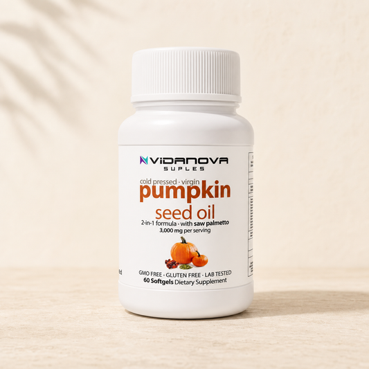 Aceite de semilla de calabaza, envase de 60 cápsulas, Almelí Wellness